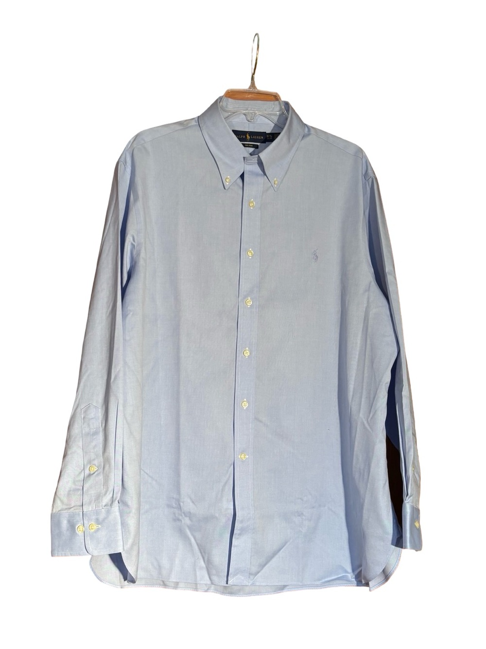 Ralph Lauren Light Blue Button-Down Cotton Dress Shirt - Men's